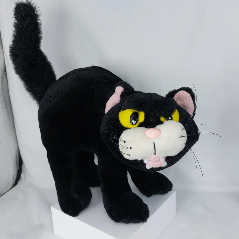 Vtg Gibson Greetings Plush Angry Fraidy Black Cat 10
